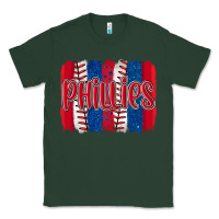 Sports Green phillies baseball team spirit brushstrokes Classic Tee - Artiststas