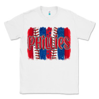 White phillies baseball team spirit brushstrokes Classic Tee - Artiststas