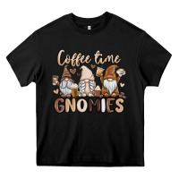 Black coffee time gnomies Heavy Core Tee - MaliasSmallBusiness