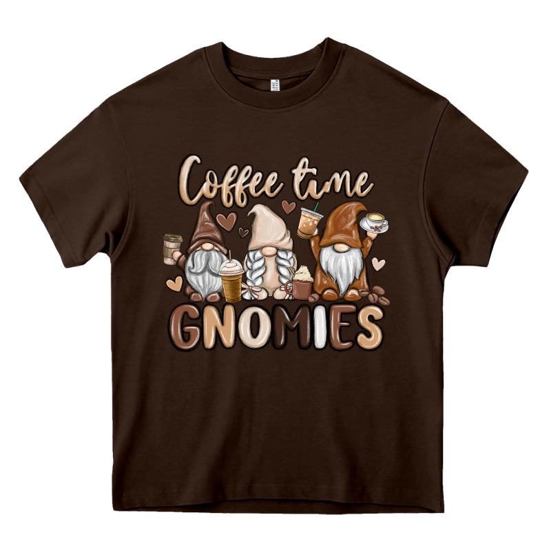 Coffee Time Gnomies Heavy Core Tee by MaliasSmallBusiness | Teevron