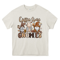Cream coffee time gnomies Heavy Core Tee - MaliasSmallBusiness