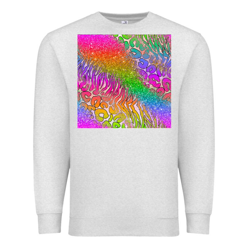 Neon Glitter Leopard Seamless Pattern Premium Sweatshirt by BundleAndBundleShop | Teevron