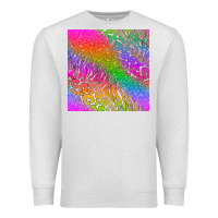 Oatmeal Heather neon glitter leopard seamless pattern Premium Sweatshirt - BundleAndBundleShop