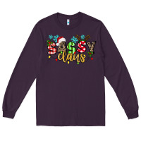 Plum Sassy Claus Long Sleeve Tee - texasbilliewilder