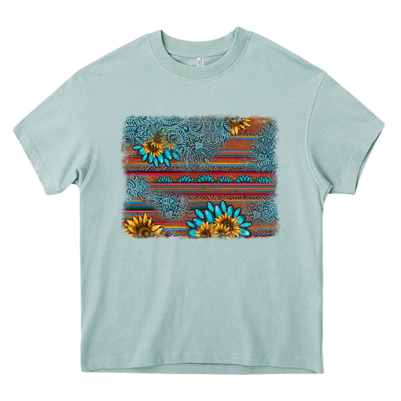 Sunflower Gemstone Serape Background Heavy Core Tee by AdoDesignShop | Teevron