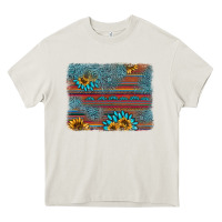 Cream sunflower gemstone serape background Heavy Core Tee - AdoDesignShop
