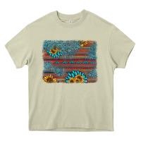 Mossy sunflower gemstone serape background Heavy Core Tee - AdoDesignShop