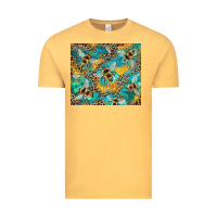Vintage Mustard honeycomb and bees with leopard Vintage Tee - Artiststas