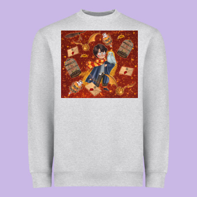 Wizard Boy With Magic Items Heavyweight Sweatshirt Designed By Tumblerdesignbyshophia