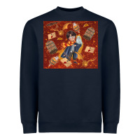 Navy wizard boy with magic items Heavyweight Sweatshirt - TumblerDesignByShophia
