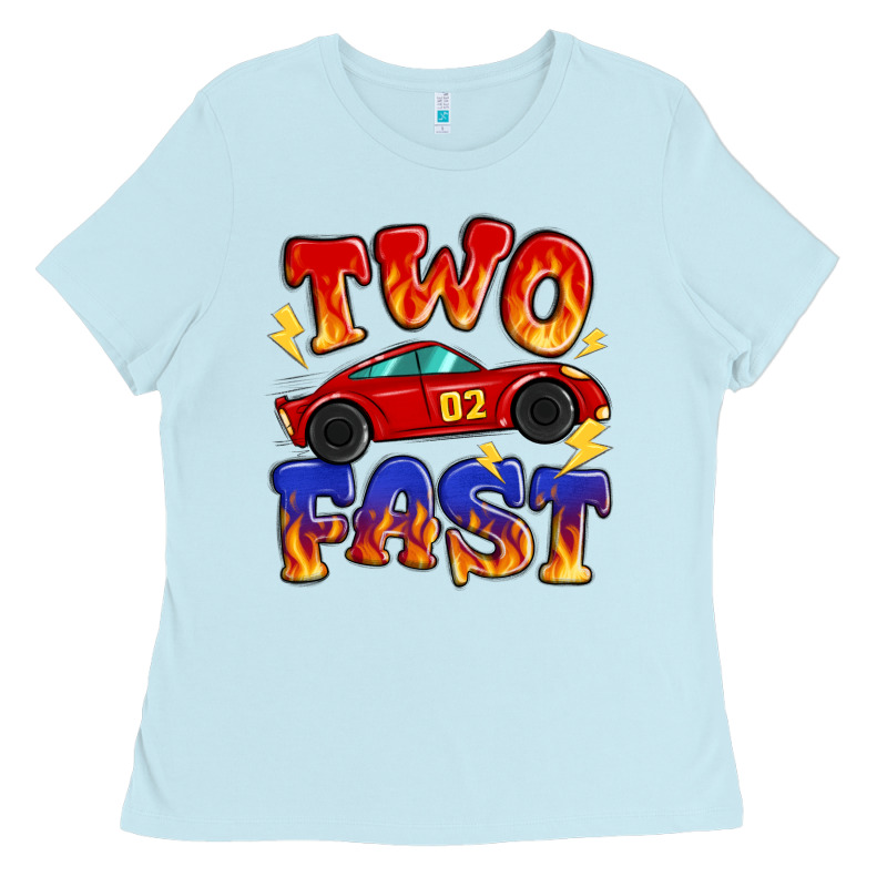 Two Fast Boys Birthday Racing Car Ladies Tee by MaliasSmallBusiness | Teevron