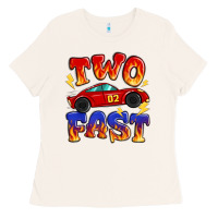 Bone two fast boys birthday racing car Ladies Tee - MaliasSmallBusiness