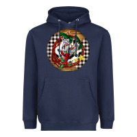 Navy Cowgirl Boots Heavyweight Hoodie - FaDigitalArtStudio