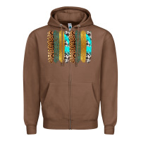 Chestnut western brushstrokes Zipper Hoodie - OliviaCreatesArt