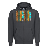 Smoke western brushstrokes Zipper Hoodie - OliviaCreatesArt