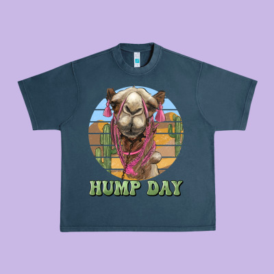 Hump Day Camel Urban Heavy Tee Designed By Barkaloodesign