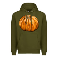 Army Green Pumpkin Premium Hoodie - FaDigitalArtStudio