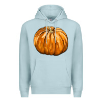 Blue Mist Pumpkin Premium Hoodie - FaDigitalArtStudio