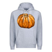 Heather Grey Pumpkin Premium Hoodie - FaDigitalArtStudio