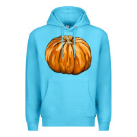Ocean Blue Pumpkin Premium Hoodie - FaDigitalArtStudio