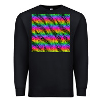 Black neon rainbow leopard zebra seamless pattern Premium Sweatshirt - BundleAndBundleShop