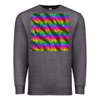 Charcoal Heather neon rainbow leopard zebra seamless pattern Premium Sweatshirt - BundleAndBundleShop