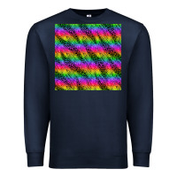 Navy neon rainbow leopard zebra seamless pattern Premium Sweatshirt - BundleAndBundleShop