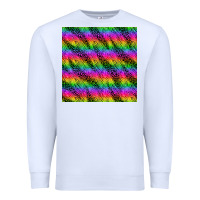 White neon rainbow leopard zebra seamless pattern Premium Sweatshirt - BundleAndBundleShop