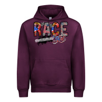 Mauve Wine race girl Urban Hoodie - RacoonDesign