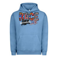 Pigment Pebble Blue race girl Urban Hoodie - RacoonDesign