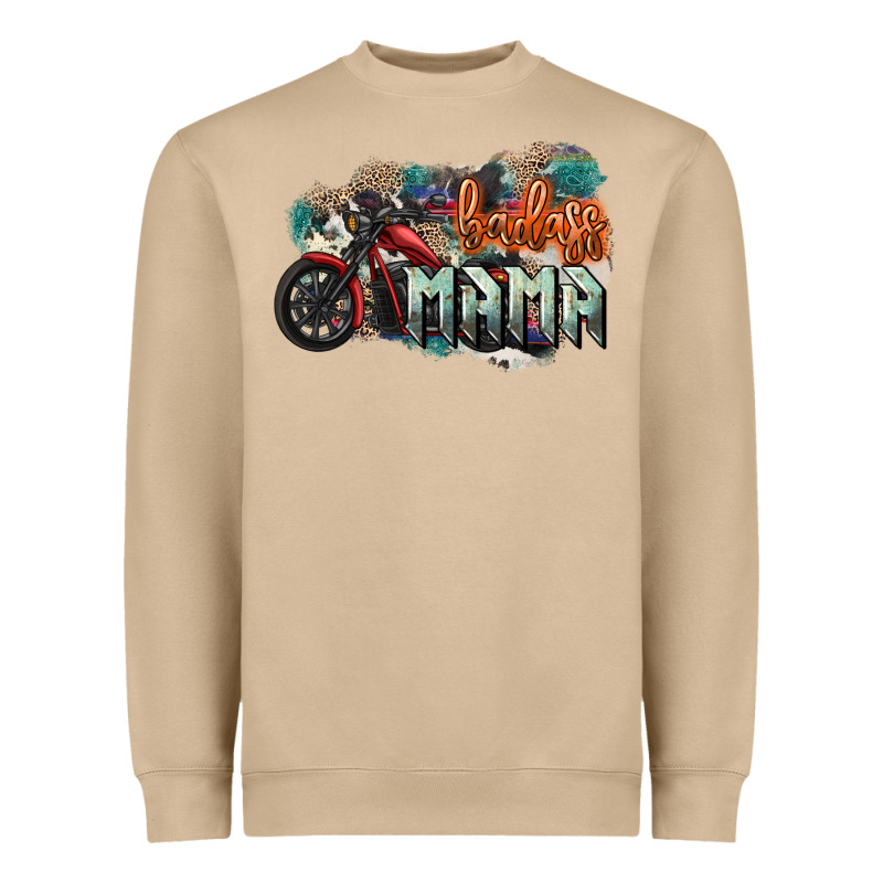 Badass Mama Motorcycle Heavyweight Sweatshirt by HowdyJamesFarm | Teevron