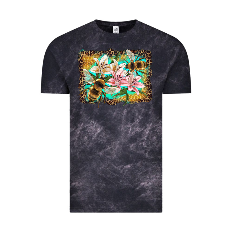 Bees And Lilies With Leopard Vintage Tee by Artiststas | Teevron