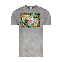 Cloud Rock bees and lilies with leopard Vintage Tee - Artiststas
