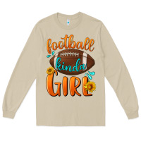 Mushroom Football kinda Girl Long Sleeve Tee - NancyCooperArtShop