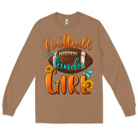 Toasted Coconut Football kinda Girl Long Sleeve Tee - NancyCooperArtShop