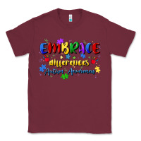 Burgundy embrace differences Classic Tee - Artiststas