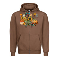 Chestnut give thanks to the lord Zipper Hoodie - FaDigitalArtStudio