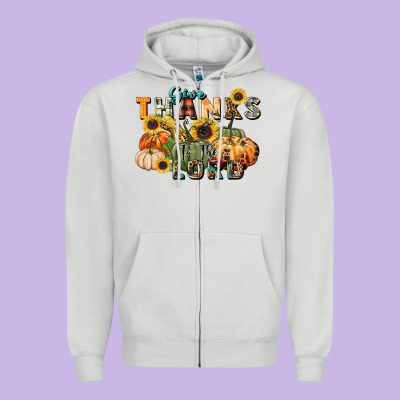 Give Thanks To The Lord Zipper Hoodie Designed By Fadigitalartstudio