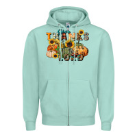 Seafoam give thanks to the lord Zipper Hoodie - FaDigitalArtStudio