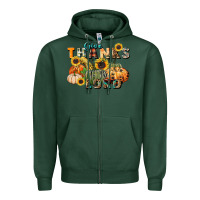 Sports Green give thanks to the lord Zipper Hoodie - FaDigitalArtStudio