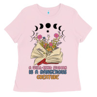 Bubblegum Pink a well read woman is a dangerous creature Ladies Tee - MaliasSmallBusiness