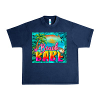 Navy beach babe Urban Heavy Tee - BarkalooDesign
