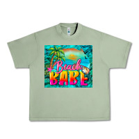 Oil Green beach babe Urban Heavy Tee - BarkalooDesign