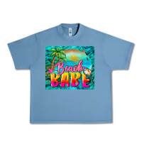 Pebble Blue beach babe Urban Heavy Tee - BarkalooDesign