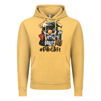 Vintage Mustard pilot life gnome Vintage Hoodie - BarkalooDesign