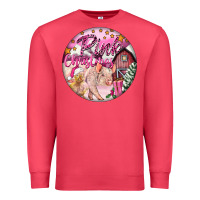 Cardinal pink christmas pig Premium Sweatshirt - FaDigitalArtStudio