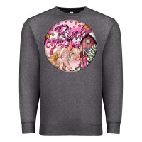Charcoal Heather pink christmas pig Premium Sweatshirt - FaDigitalArtStudio