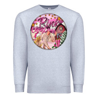 Heather Grey pink christmas pig Premium Sweatshirt - FaDigitalArtStudio