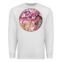 Oatmeal Heather pink christmas pig Premium Sweatshirt - FaDigitalArtStudio