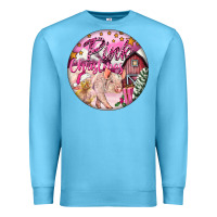 Ocean Blue pink christmas pig Premium Sweatshirt - FaDigitalArtStudio